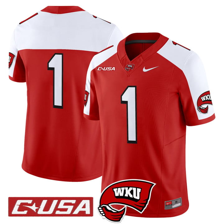 Team Jersey #1 Western Kentucky Hilltoppers 2025 Vapor Limited Stitched by My Store NCAA Football Jerseys