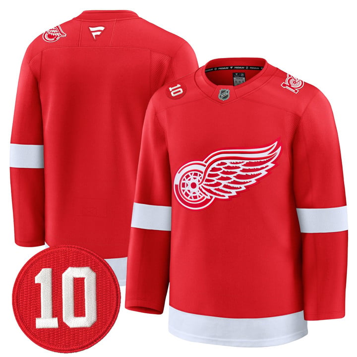 Team Jersey #25 Detroit Red Wings #10 Alex Delvecchio Honoring Stitched by Hockey David