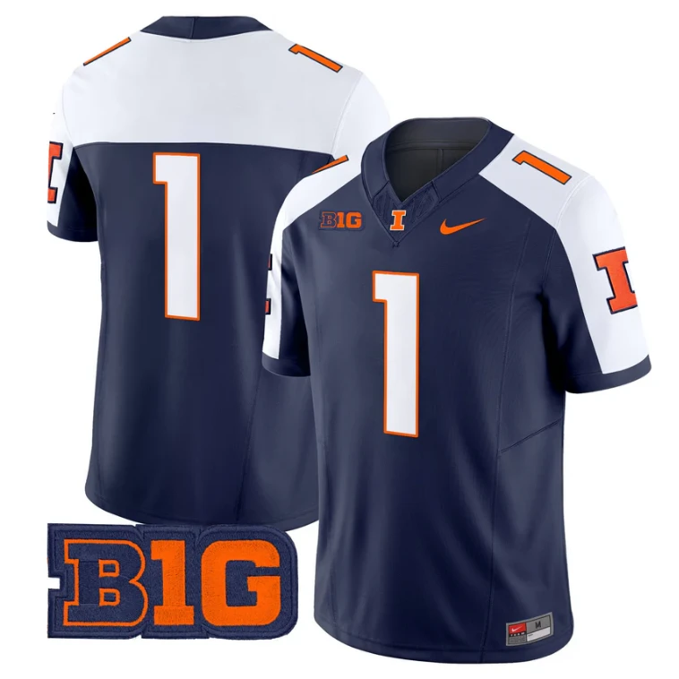 Team Jersey #5 Illinois Fighting Illini 2025 Vapor Limited Stitched by My Store NCAA Football Jerseys
