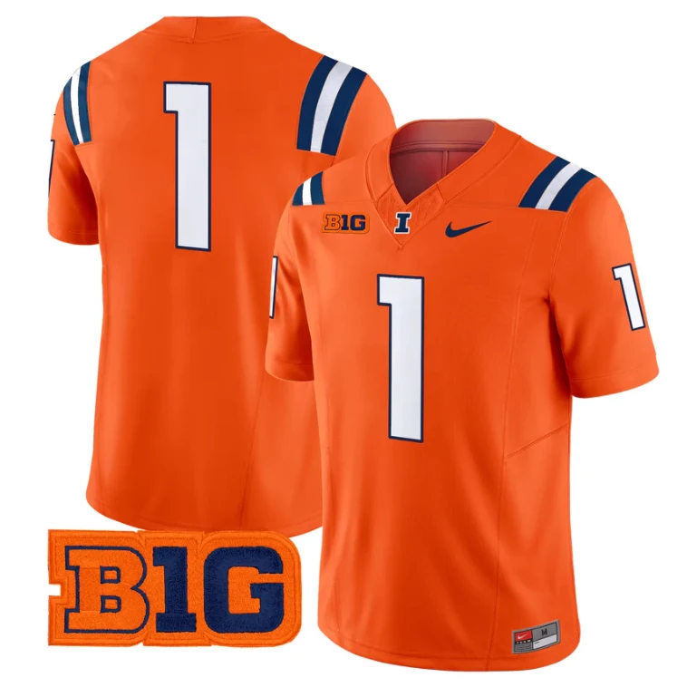 Team Jersey #5 Illinois Fighting Illini 2025 Vapor Limited Stitched by My Store NCAA Football Jerseys