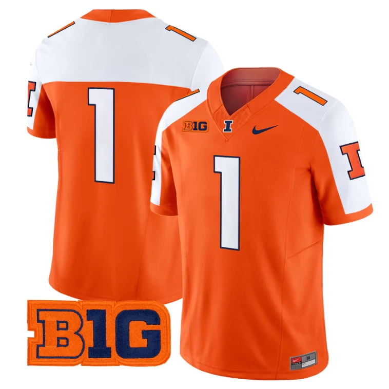Team Jersey #5 Illinois Fighting Illini 2025 Vapor Limited Stitched by My Store NCAA Football Jerseys