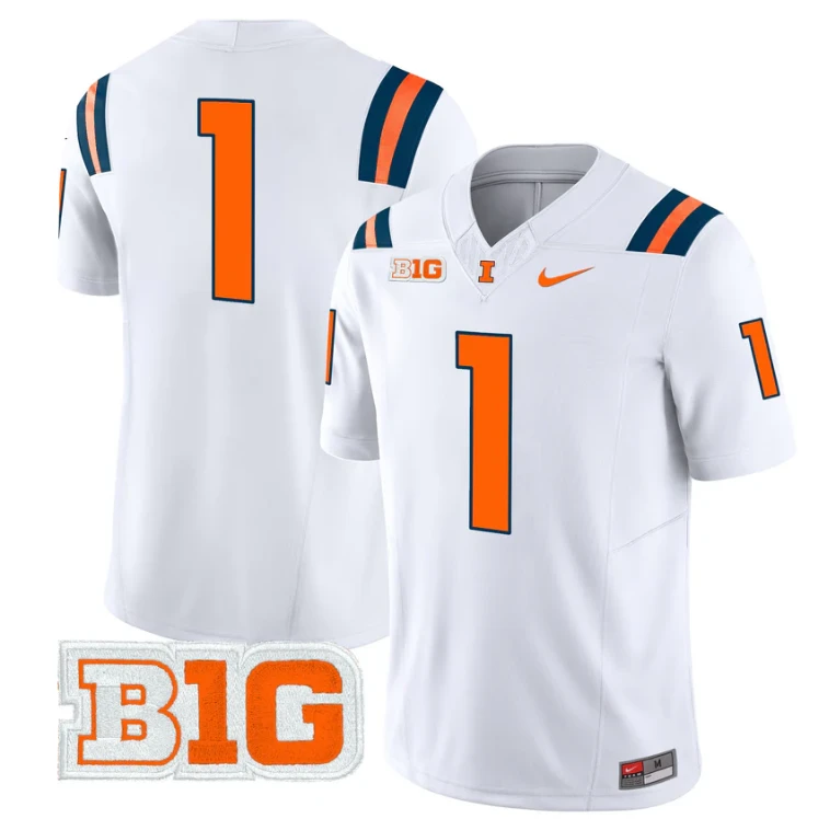 Team Jersey #5 Illinois Fighting Illini 2025 Vapor Limited Stitched by My Store NCAA Football Jerseys
