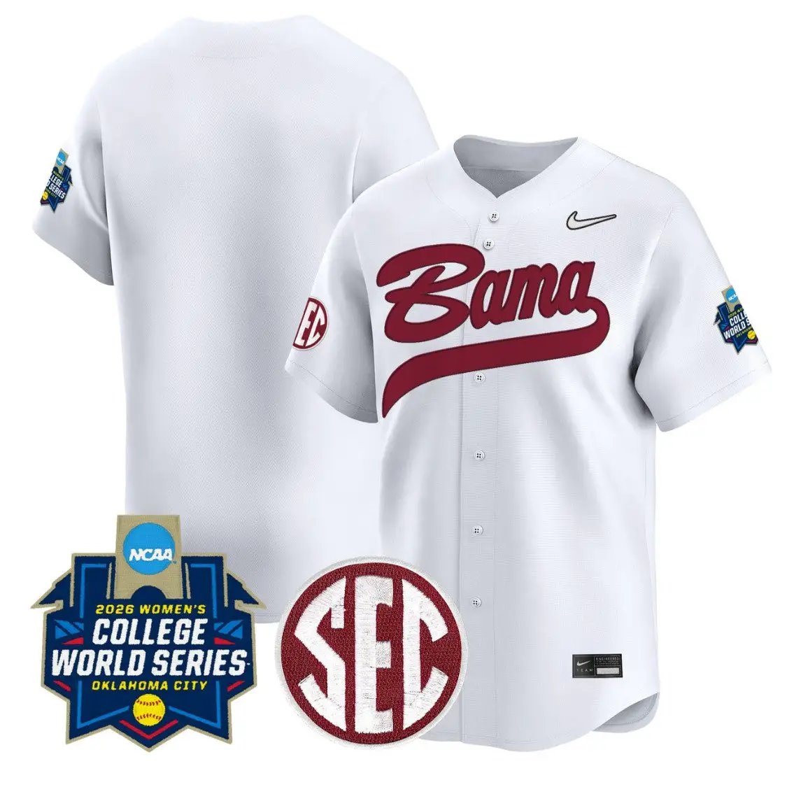 Team Jersey Blank Alabama Softball 2026 World Series Stitched by My Store