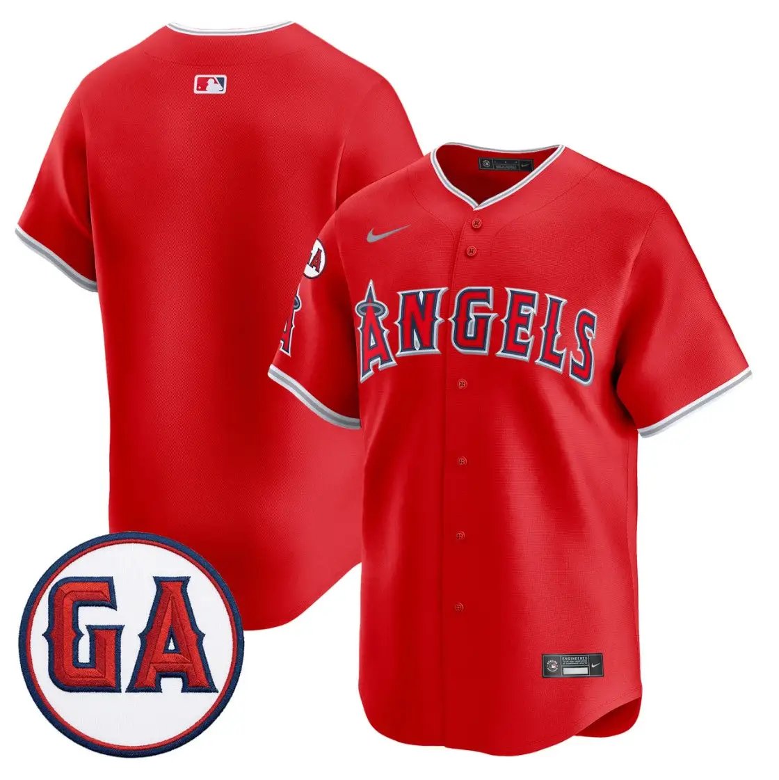 Team Jersey Blank Angels Garret Anderson Tribute Premier Stitched by My Store