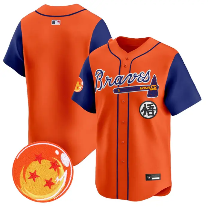 Team Jersey Blank Atlanta Braves Dragon Ball Premier Limited Stitched by My Store
