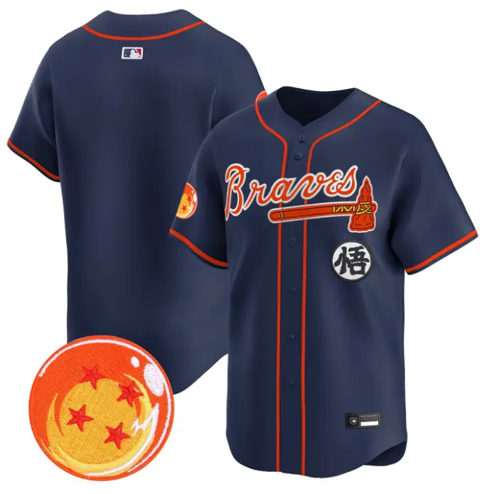 Team Jersey Blank Atlanta Braves Dragon Ball Premier Limited Stitched by My Store