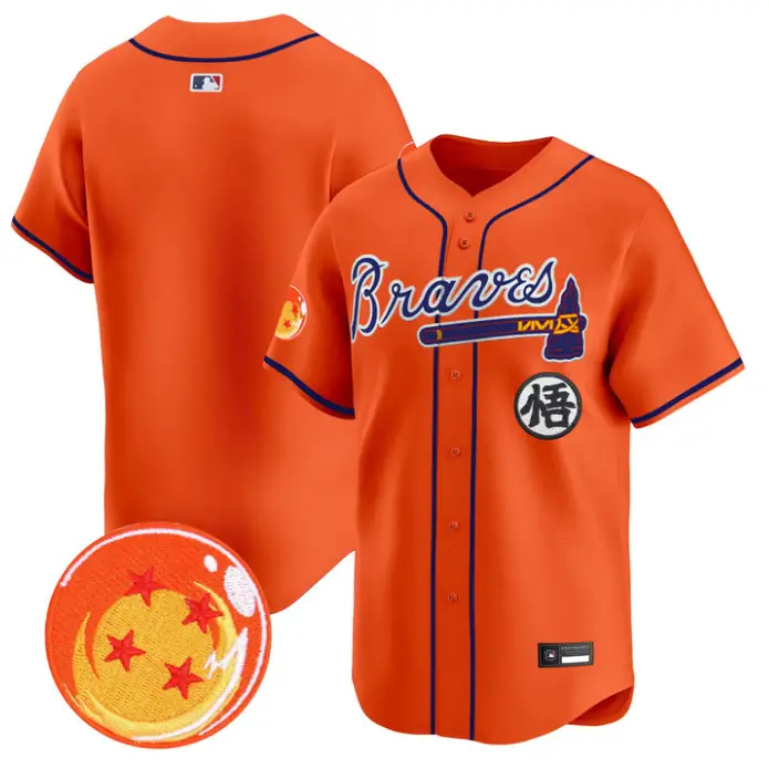 Team Jersey Blank Atlanta Braves Dragon Ball Premier Limited Stitched by My Store