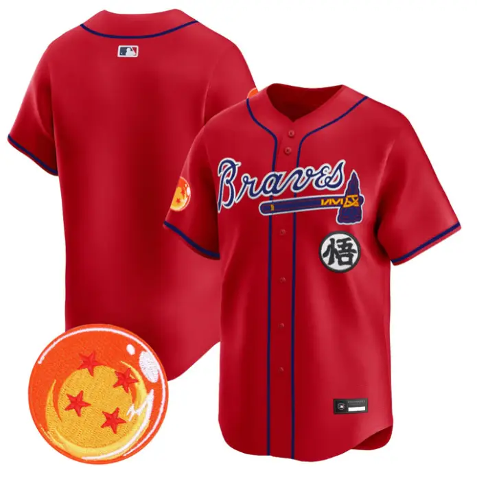 Team Jersey Blank Atlanta Braves Dragon Ball Premier Limited Stitched by My Store
