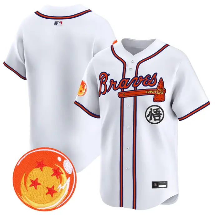 Team Jersey Blank Atlanta Braves Dragon Ball Premier Limited Stitched by My Store