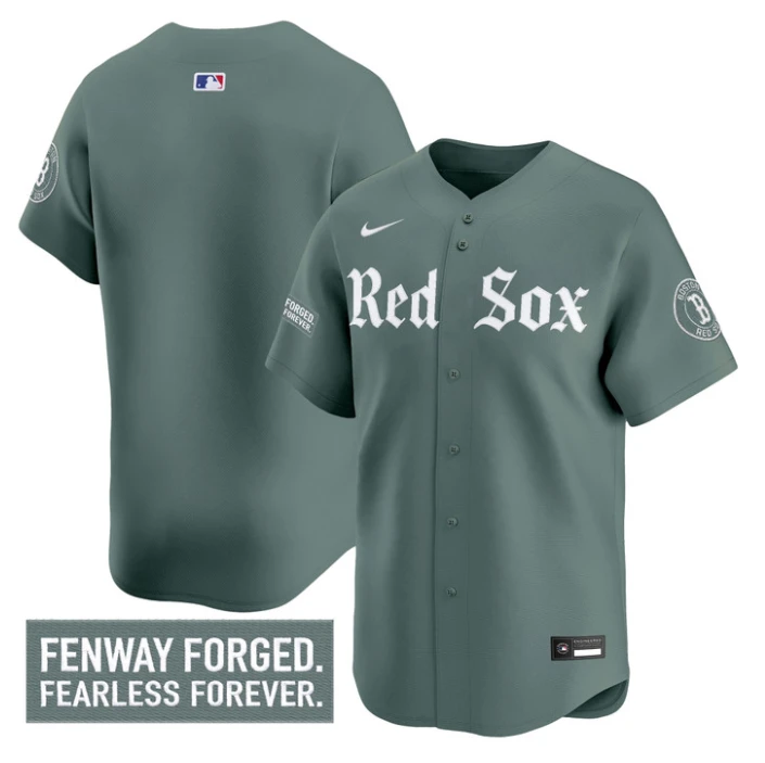 Team Jersey Blank Boston Red Sox Gothic Edition Premier Stitched by My Store