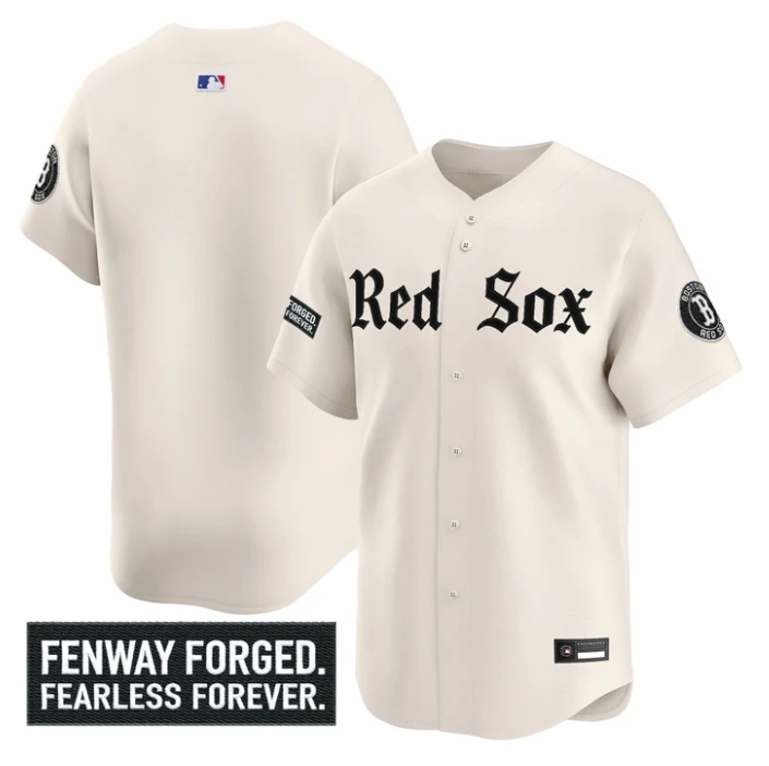 Team Jersey Blank Boston Red Sox Gothic Edition Premier Stitched by My Store
