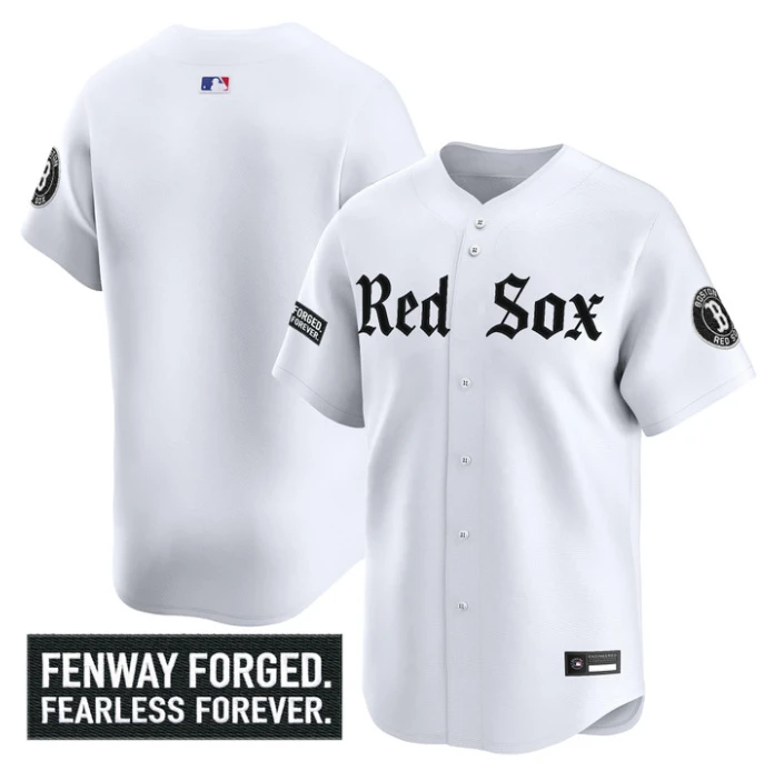 Team Jersey Blank Boston Red Sox Gothic Edition Premier Stitched by My Store
