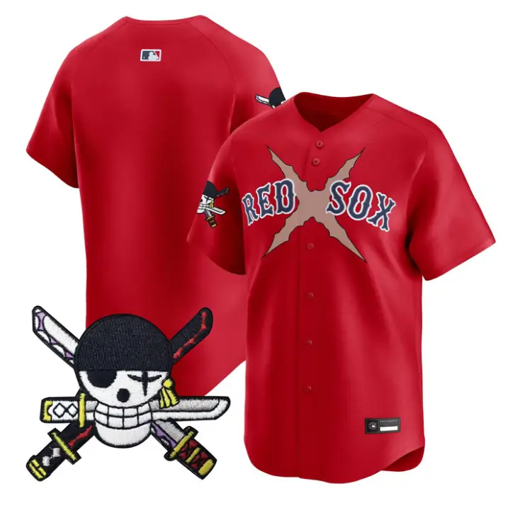 Team Jersey Blank Boston Red Sox One Piece Zoro Patch Stitched by My Store