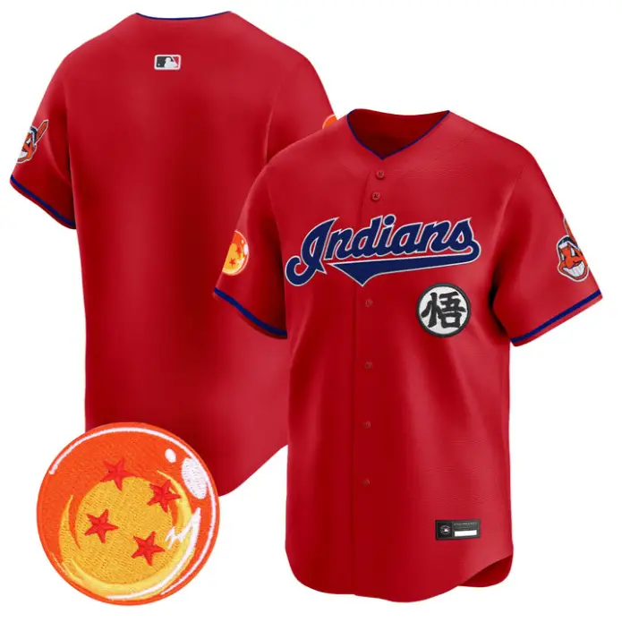 Team Jersey Blank Cleveland Indians Dragon Ball Premier Stitched by My Store