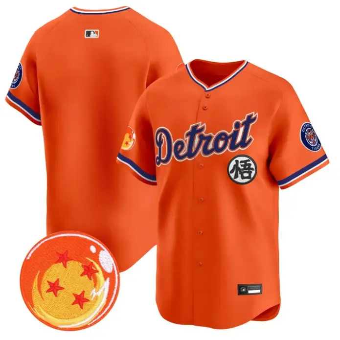 Team Jersey Blank Detroit Tigers Dragon Ball Premier Stitched by My Store