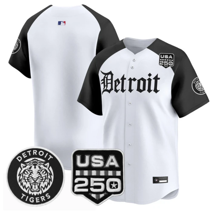 Team Jersey Blank Detroit Tigers Gothic Edition Vapor Limited Stitched by My Store