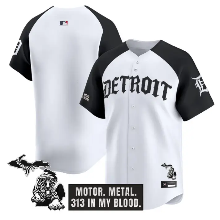 Team Jersey Blank Detroit Tigers Old English Edition Stitched by My Store