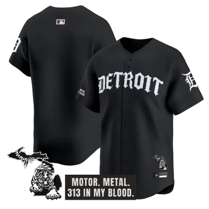 Team Jersey Blank Detroit Tigers Old English Edition Stitched by My Store