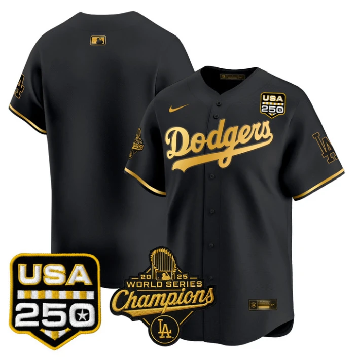 Team Jersey Blank Dodgers 2025 World Series Champions 250 USA Stitched by My Store