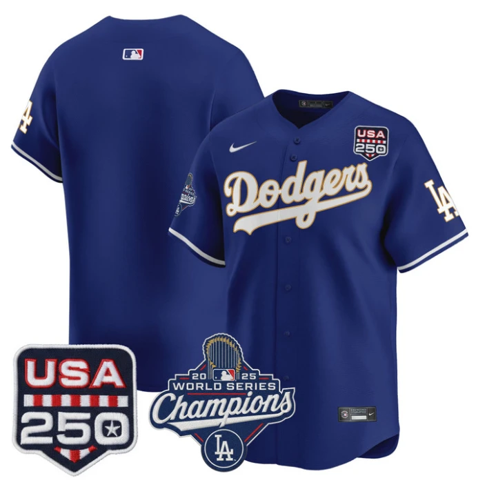 Team Jersey Blank Dodgers 2025 World Series Champions 250 USA Stitched by My Store