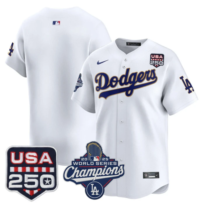 Team Jersey Blank Dodgers 2025 World Series Champions 250 USA Stitched by My Store