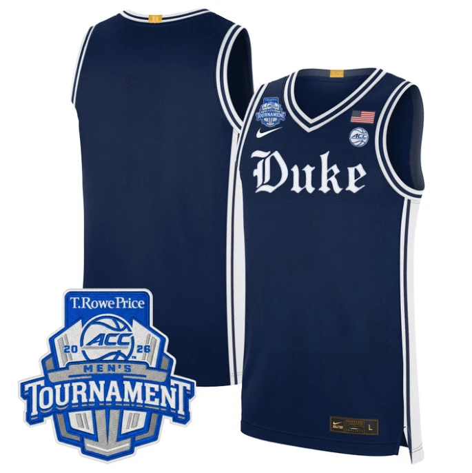 Team Jersey Blank Duke Blue Devils 2026 ACC Tournament Stitched by My store basketball