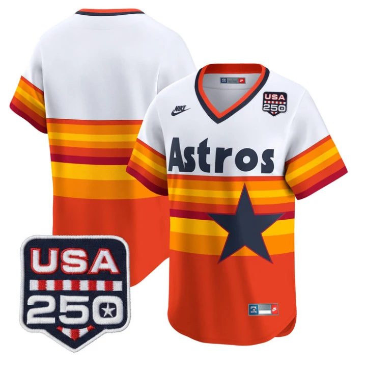 Team Jersey Blank Houston Astros 250 USA Patch Vapor Limited Stitched by My Store