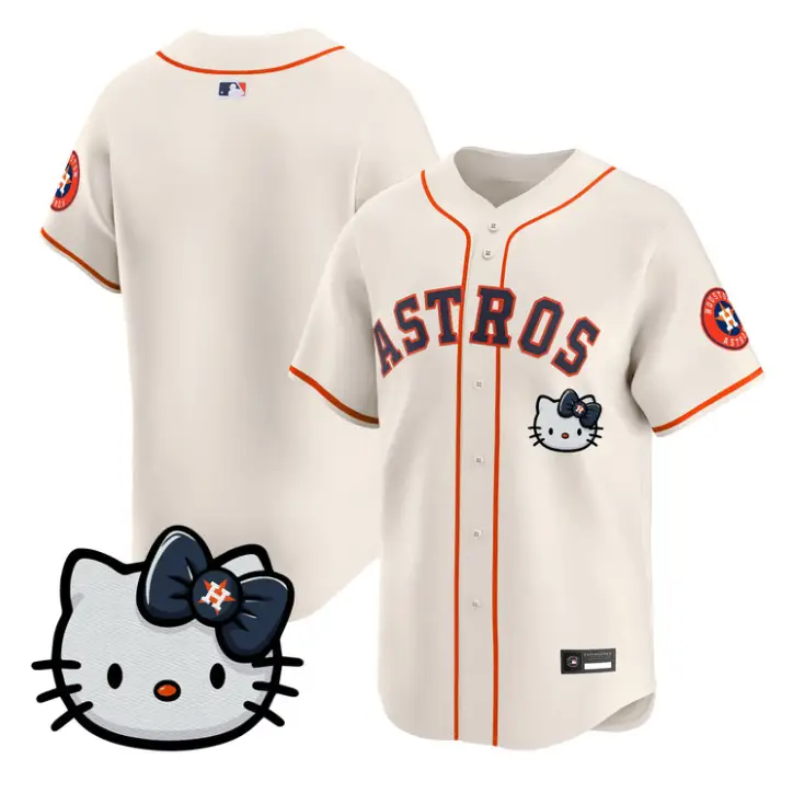 Team Jersey Blank Houston Astros Hello Kitty Premier Stitched by My Store
