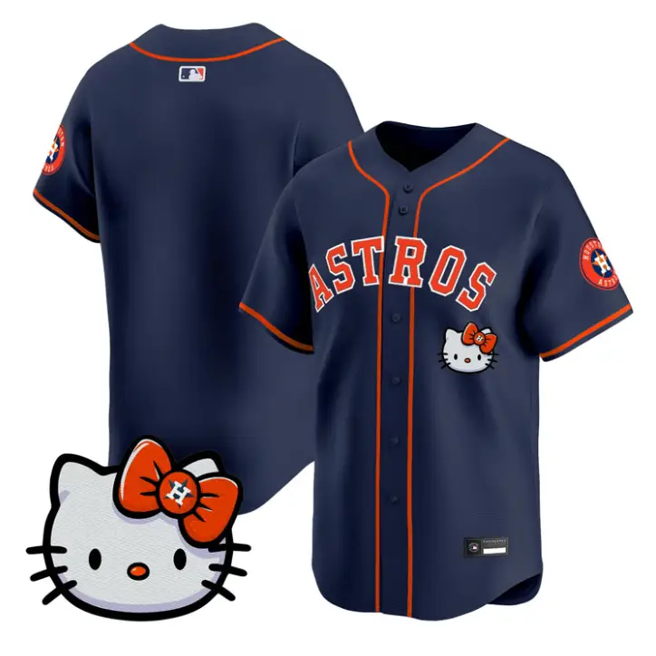 Team Jersey Blank Houston Astros Hello Kitty Premier Stitched by My Store