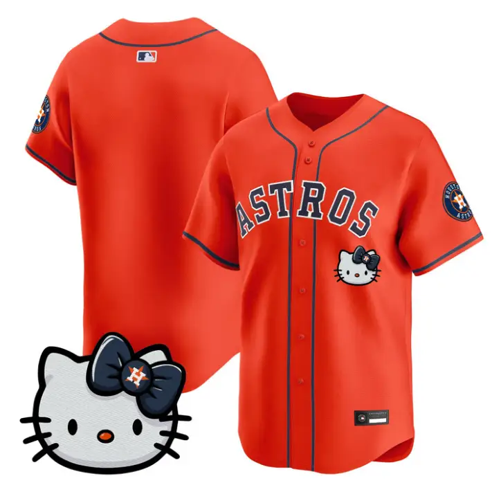 Team Jersey Blank Houston Astros Hello Kitty Premier Stitched by My Store