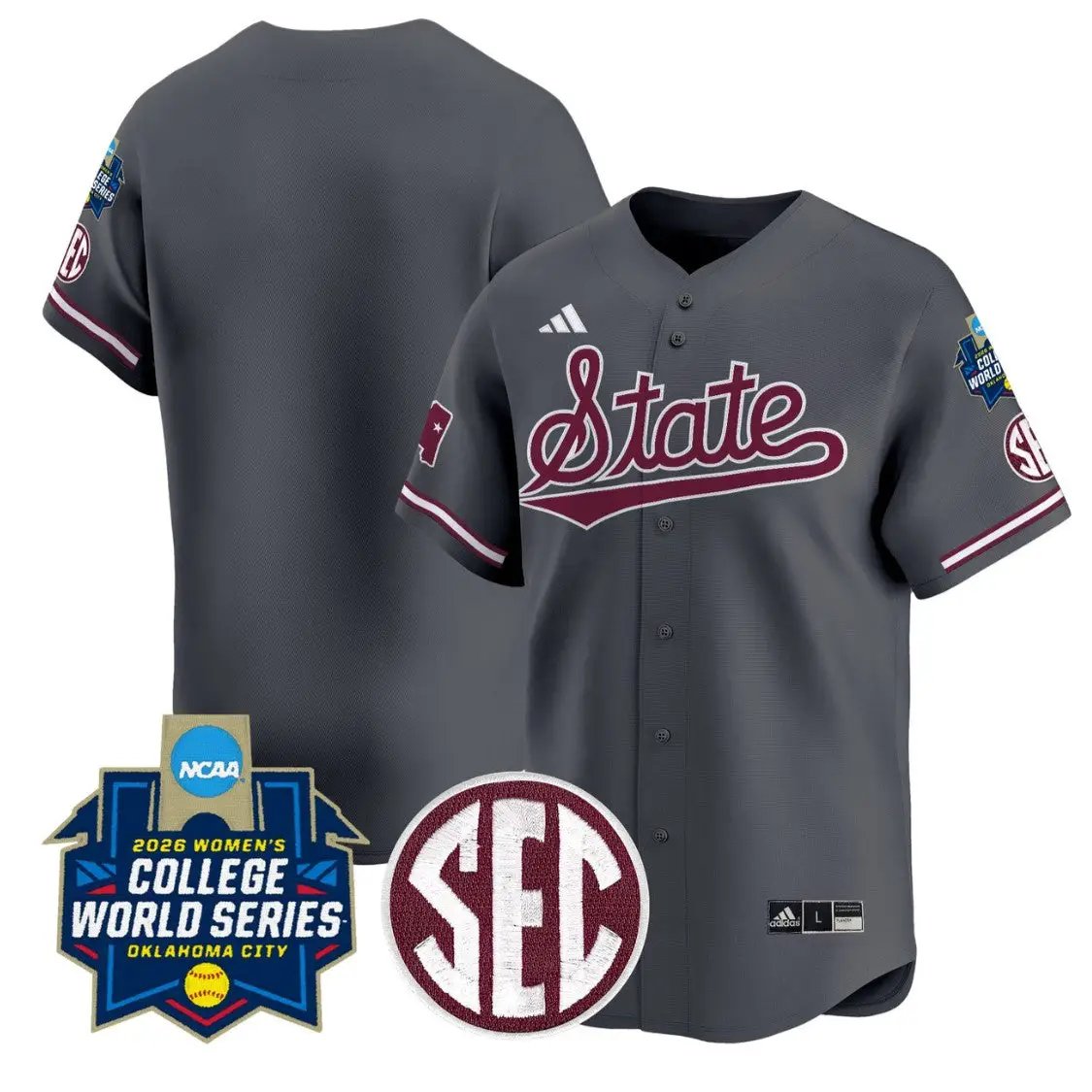 Team Jersey Blank Mississippi State Softball 2026 World Series Stitched by My Store