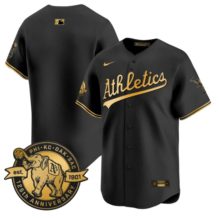 Team Jersey Blank Oakland Athletics 125th Anniversary Stitched by My Store