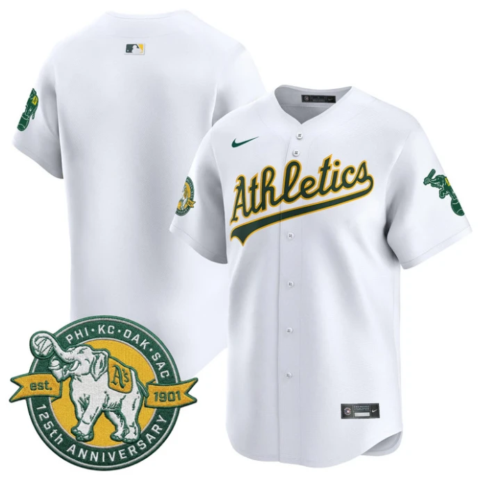 Team Jersey Blank Oakland Athletics 125th Anniversary Stitched by My Store