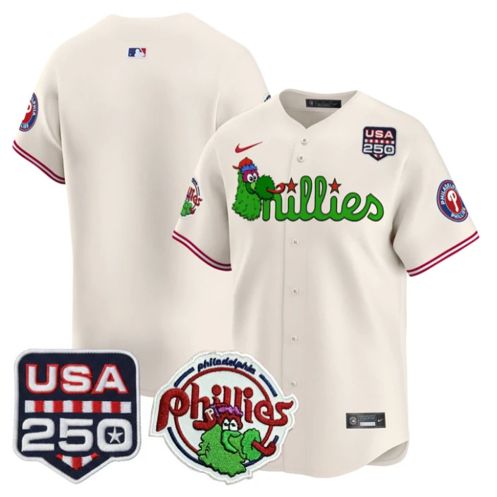 Team Jersey Blank Philadelphia Phillies Phanatic 250 USA Stitched Blue by My Store