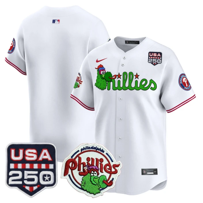 Team Jersey Blank Philadelphia Phillies Phanatic 250 USA Stitched Blue by My Store