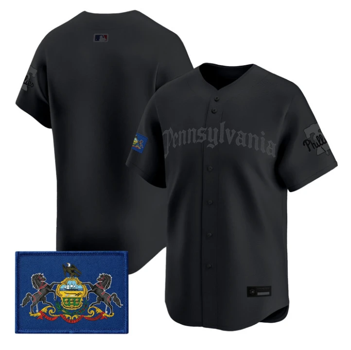 Team Jersey Blank Phillies Pennsylvania Gothic Edition Stitched by My Store