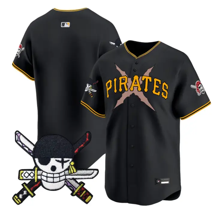 Team Jersey Blank Pittsburgh Pirates One Piece Zoro Patch Stitched by My Store