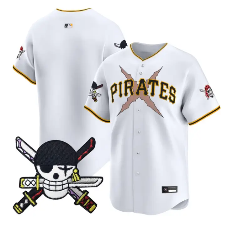 Team Jersey Blank Pittsburgh Pirates One Piece Zoro Patch Stitched by My Store