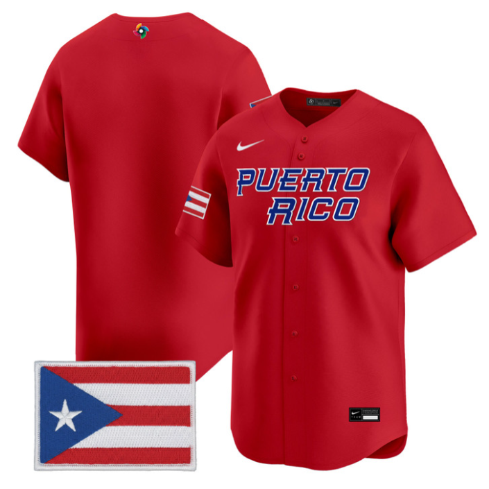 Team Jersey Blank Puerto Rico World Baseball Classic 2026 Stitched by My Store