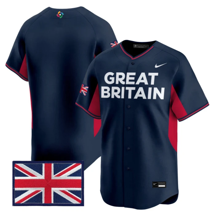 Team Jersey Blank Team Great Britain 2026 World Baseball Classic Stitched by My Store