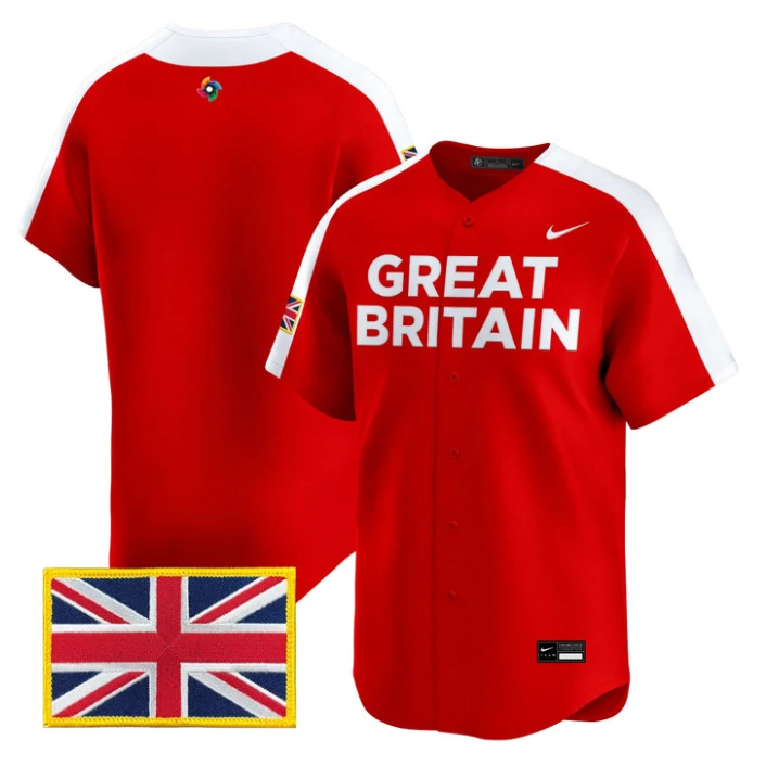 Team Jersey Blank Team Great Britain 2026 World Baseball Classic Stitched by My Store
