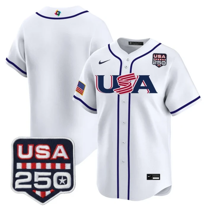 Team Jersey Blank Team USA World Baseball Classic 250 USA 2026 Stitched by My Store