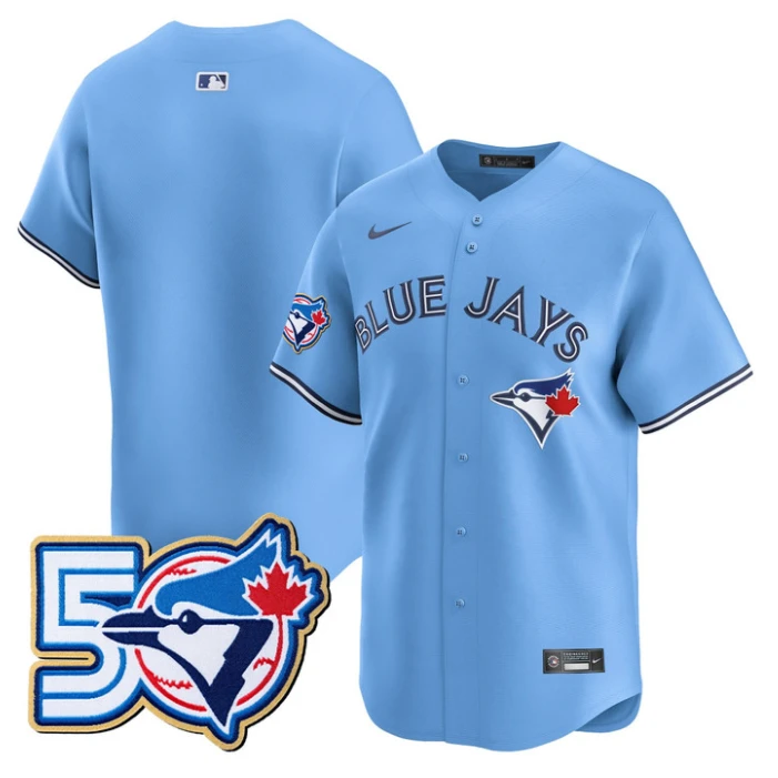 Team Jersey Blank Toronto Blue Jays 50 Seasons Patch Stitched by My Store