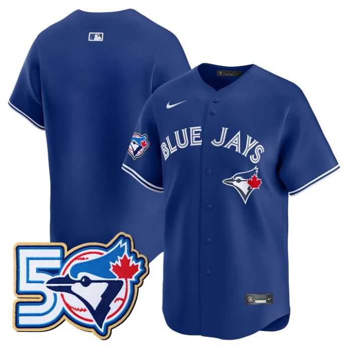 Team Jersey Blank Toronto Blue Jays 50 Seasons Patch Stitched by My Store