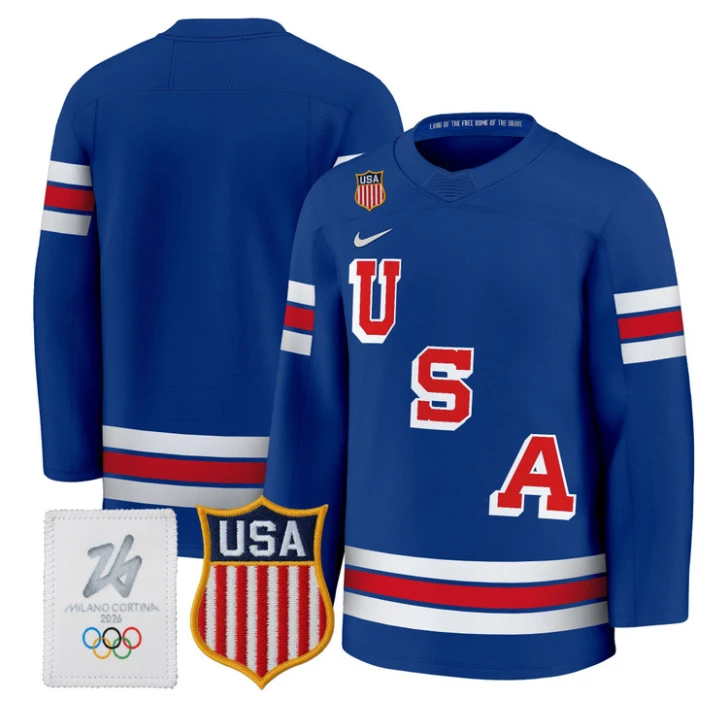 Team Jersey Blank USA Olympic 2026 Premium Hockey All Stitched by Hockey David