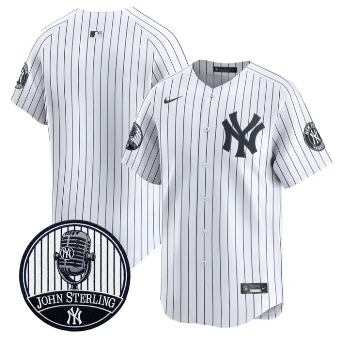 Team Jersey Blank Yankees John Sterling Voice Tribute Stitched by My Store