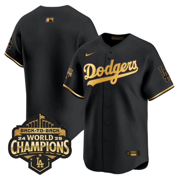 Team Jersey Dodgers 2025 Back-To-Back Champions Limited Stitched by My Store
