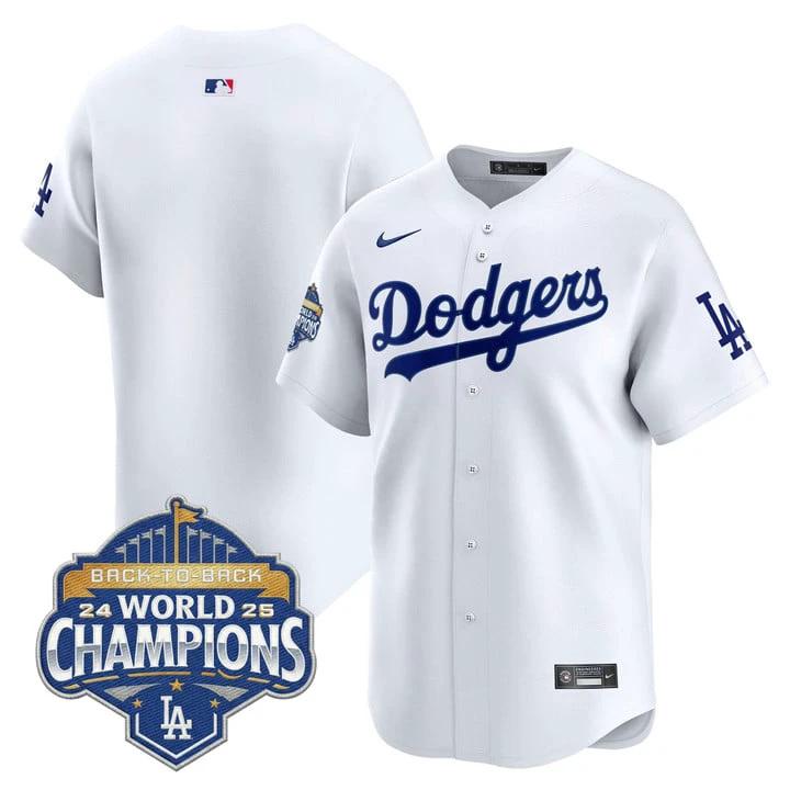 Team Jersey Dodgers 2025 Back-To-Back Champions Limited Stitched by My Store