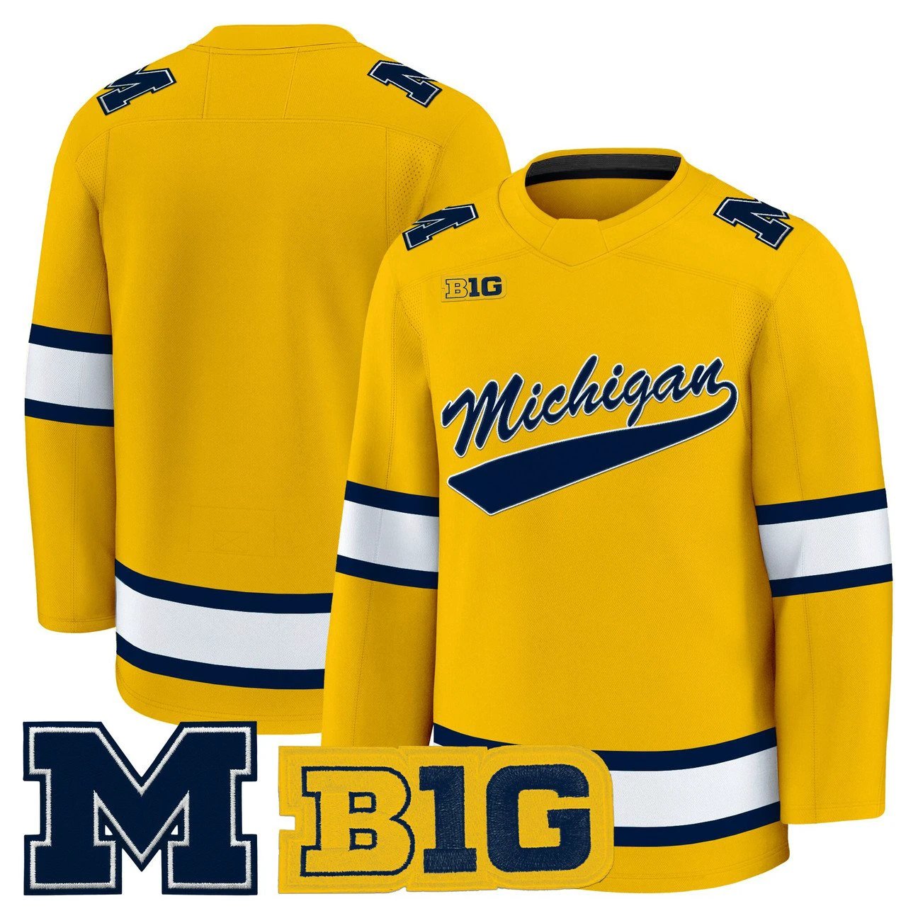 Team Jersey Michigan Wolverines 2025-26 Premium All Stitched by Hockey David