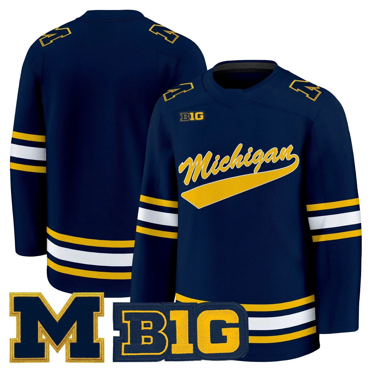 Team Jersey Michigan Wolverines 2025-26 Premium All Stitched by Hockey David